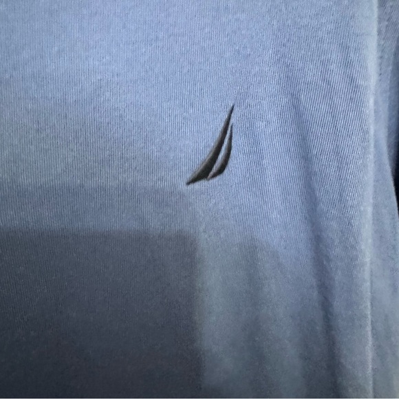 Nautica Blue Polo Shirt Classic Style - Picture 3 of 4